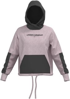 Худи женское Under Armour Rival + Fleece Hoodie розовое 44-46