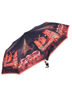 Зонт женский ZEST 53616 чёрно-красный