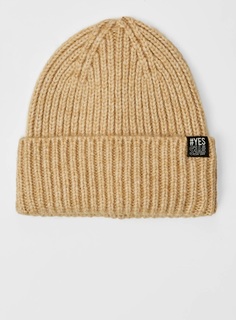 Шапка бини женская oodji 47602080 бежевая, ONE SIZE