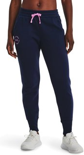 Спортивные брюки женские Under Armour Rival Fleece Crest Joggers синие LG