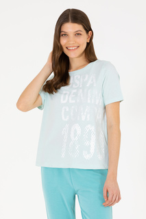 Футболка женская U.S. POLO Assn. G082GL011-000-1570800-GAMBA бирюзовая L