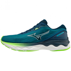 Спортивные кроссовки мужские Mizuno Wave Skyrise 2 бирюзовый/лаймовый/белый UK 9, 1 пара