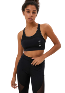 Топ-бра Champion спортивный, для женщин, чёрный, S, 113711
