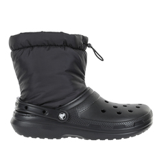 Утепленные галоши унисекс Crocs Classic Lined Neo Puff Boot черные 39 EU