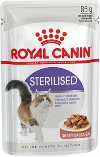 Влажный корм для кошек Royal Canin Sterilised, для стерилизованных, в соусе 24шт по 85 г