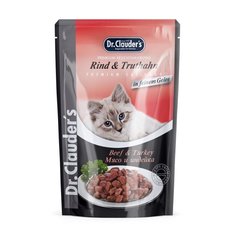 Влажный корм для кошек Dr. Clauders, мясо, индейка, в желе 12шт по 85 г Dr.Clauders