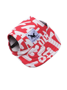 Кепка для собак Arnydog Буквы, для мелких пород, красно-белая XL, диаметр 16 см Аrnydog