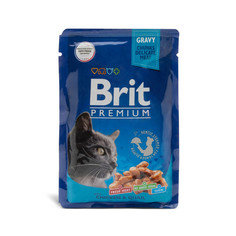 Влажный корм для кошек Brit с цыпленком и перепелкой, 85 г Brit*