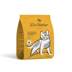 Сухой корм для котят и кошек EcoNative с курицей и клюквой, 500 г