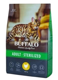 Сухой корм для кошек Mr.Buffalo ADULT STERILIZED, курица, 3шт по 400г