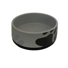 Миска для животных FOXIE Paws, серый, керамика, 12.5х12.5х5.5 см, 330 мл