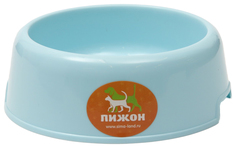 Миска пластиковая, 13,7 х 4,6 см, голубая Пижон