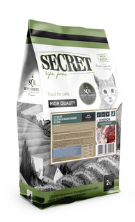Сухой корм для кошек Secret Life Forse с ягненком, для стерилизованных, 2 кг