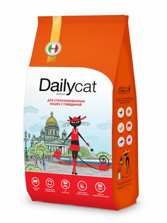 Сухой корм для взрослых стерилизованных кошек Dailycat Casual с говядиной - 1,5 кг