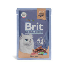 Влажный корм для кошек Brit ассорти из птицы, 85 г Brit*
