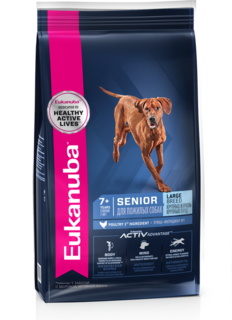 Сухой корм для собак Eukanuba Senior Large Breed 7+, для пожилых крупных пород, птица 4 кг