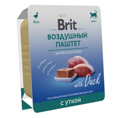 Влажный корм для кошек BRIT Воздушный паштет Утка, 100г Brit*