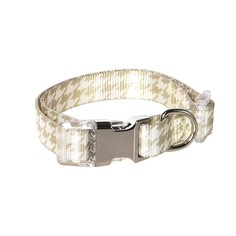Ошейник для собак Foxie Houndstooth, бежевый, M, 1,9х35-50 см