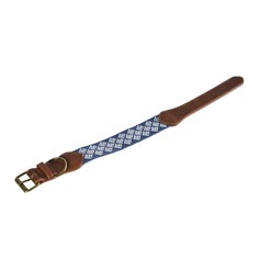 Ошейник для собак Foxie Bohemia, синий, L, 3,5х45-55 см