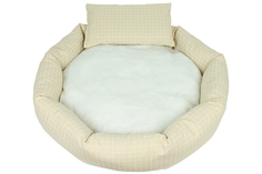 Лежак для собак и кошек AT, размер 70х50х13 см, цвет желтый