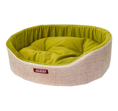 Лежак для собак и кошек Xody Премиум Olive №0 флок 38x26x14 см