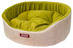 Лежак для собак и кошек Xody Премиум Olive №2 флок 49x38x16 см
