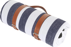 Покрывало-подстилка для пикника Skully Blanket 2x2m waterproof white-blue stripes
