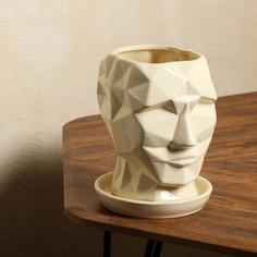 Цветочный горшок Nana Ceramics Кай 5364329 2 л бежевый 1 шт.