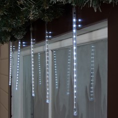Гирлянда Сосулька тающая 0.3 м, IP44, прозрачная нить, 18 LED, свечение белое, переливы, 2 Luazon Lighting