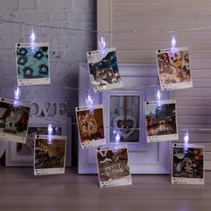 Световая гирлянда новогодняя Luazon Lighting прищепки 4445720 4,5 м белый холодный