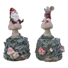 Фигурка новогодняя Kaemingk Грибочек 10 x 20 см в ассортименте