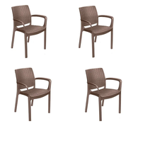Садовый стул, Садовое кресло, ABS пластик, 59х55х82 см, 4 шт Elfplast