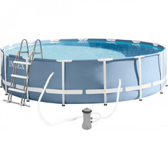 Бассейн каркасный INTEX круглый 457х122 см с фильтр-насосом и лестницей PRISM FRAME 26726N
