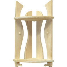 Полка-этажерка "Волна" угловая 2-ярусная Суши Веник