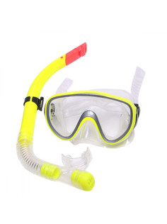 Набор для плавания маска+трубка E33110-3 ПВХ, желтый Спортекс