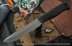Нож Mr.Blade A-38, сталь 95Х18, stonewash, рукоять черный эластон
