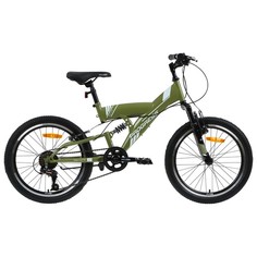 Велосипед 20" Progress Sierra FS RUS, цвет хаки, размер 13"