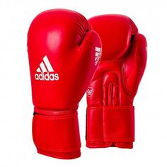 Перчатки боксерские AIBA красные (вес 12 унций) Adidas