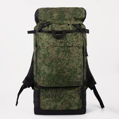 Рюкзак туристический, 40 л, отдел на шнурке, 3 наружных кармана, цвет зелёный Huntsman