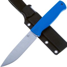 Нож Owl Knife Otus F, сталь Bohler N690, выпуклая линза, рукоять синяя G-10