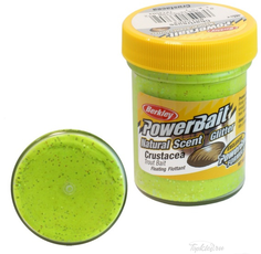 Паста форелевая Berkley PowerBait NATURAL SCENT Glitter 50gr рак, зеленый