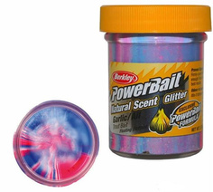 Паста форелевая Berkley PowerBait NATURAL SCENT Glitter 50gr чеснок, капитан Америка