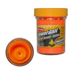 Паста форелевая Berkley PowerBait NATURAL SCENT Garlic Fluo Orange 50gr