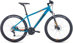 Велосипед FORWARD APACHE 3.0 Disc 21ск. 27,5 2021 19 бирюзовый/оранжевый