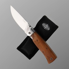 Нож складной Клен сталь 65х13, рукоять - гикори, 23 см No Brand