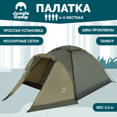 Палатка Jungle Camp Toronto, треккинговая, 4 места зеленая