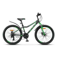 Велосипед Stels Navigator 24" 410 MD V010 Черный/Зеленый (LU091556) 12"