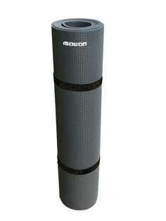 Коврик спортивный для фитнеса, зарядки и гимнастики Isolon Sport 5, 180х60 см серый