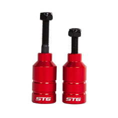 Пеги STG для трюкового самоката с осью, 22.2 мм, алюминиевые, красные, 2 штуки Х103634