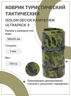 Коврик туристический Isolon Decor Ultrapack камуфляж 180 x 55 x 0,4 см